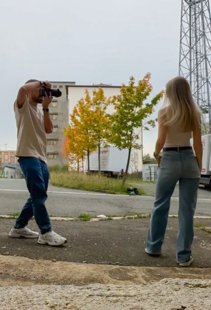 Ricardo Uhlig beim Outdoor Shooting in Chemnitz